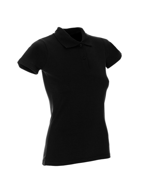 Geffer POLO Damska 450 CZARNY z nadruk, logo, haft