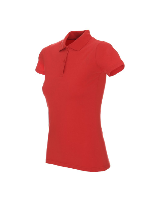 Geffer POLO Damska 450 CZERWONY pod logo, nadruk dtf dtg