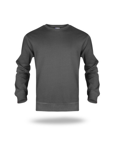 Geffer Men`s SWEATSHIRT 600 GRAY under print logo embroidery