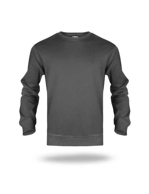 Geffer Men`s SWEATSHIRT 600 GRAY under print logo embroidery