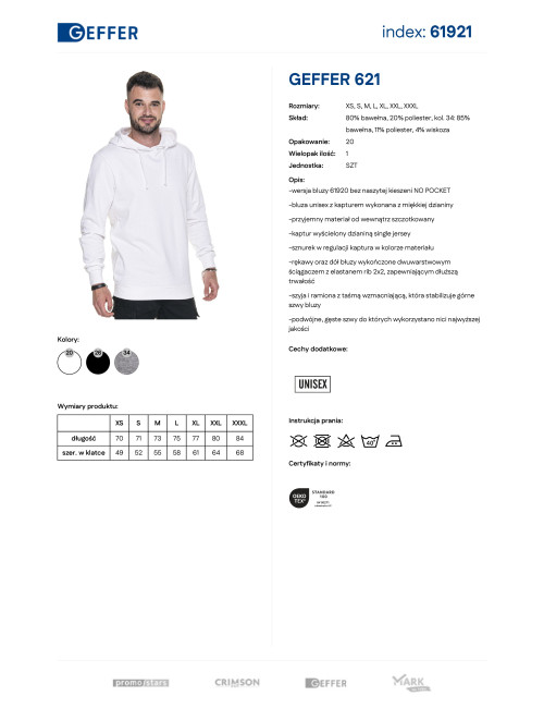 Promostars Geffer 621 Men's Sweatshirt White