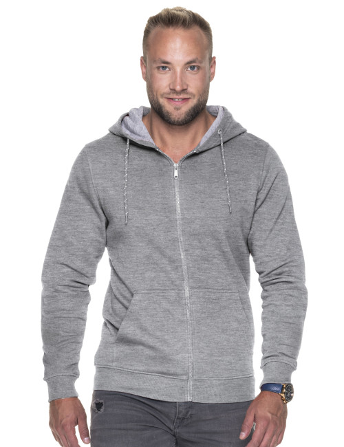 Promostars Men`s SWEATSHIRT WAFFLE LIGHT GRAY MELANGE embroidery print transfer