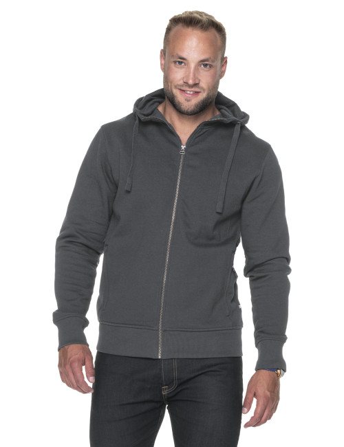 Crimson cut Men`s BISON GRAY SWEATSHIRT with your own logo print