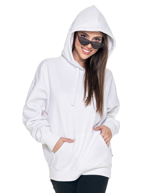 Promostars Buffalo Men's Hoodie White Crimson Cut