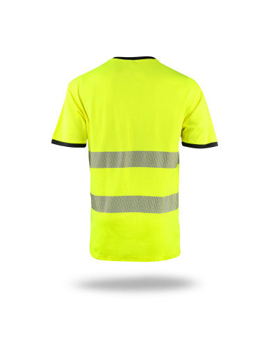 Koszulka męska Mark the Helper Hi-Vis Print żółta/granatowa - P&M