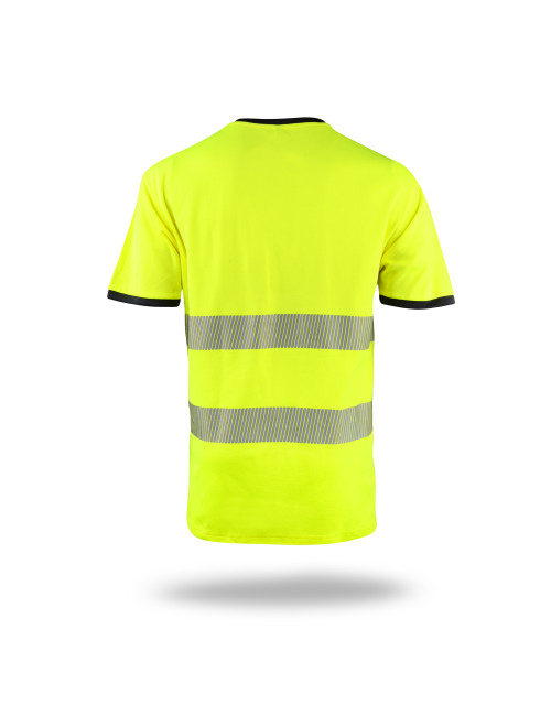 Mark the Helper Men's Hi-Vis Print T-Shirt Yellow/Navy
