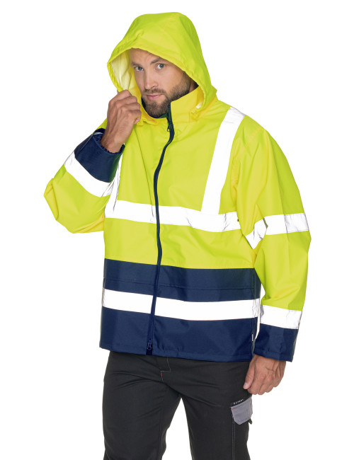 Kurtka męska Mark the Helper Jacket Hi-Vis Rain żółta - P&M