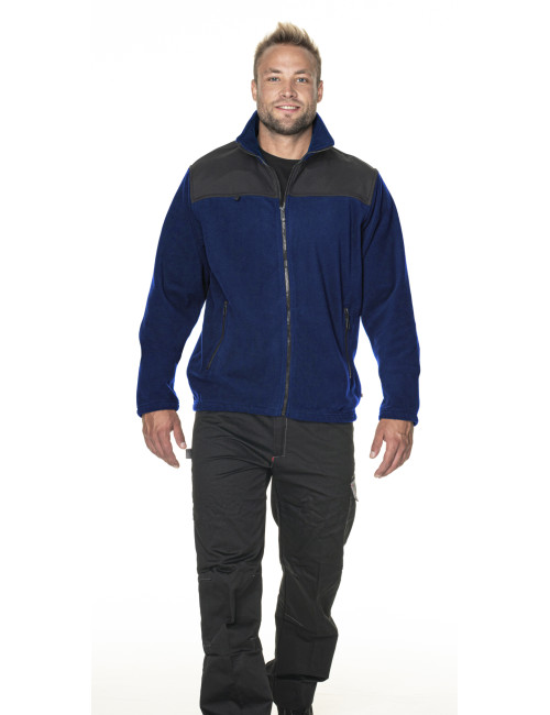 Herren-Fleecejacke Mark The Helper Guard Marineblau/Schwarz