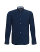 Herren-Flusshemd, dunkelblau, Promostars