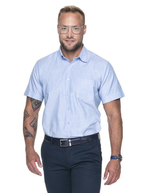 Koszula męska short river błękitny Promostars
