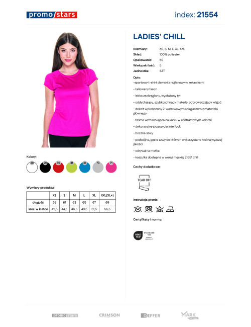 Damen-T-Shirt in kühlem Rosa von Promostars