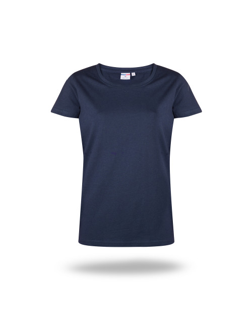 Schweres Promostars-T-Shirt für Damen in hellem Marineblau
