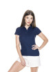 Damen-Baumwollpolo, hellmarineblau Promostars