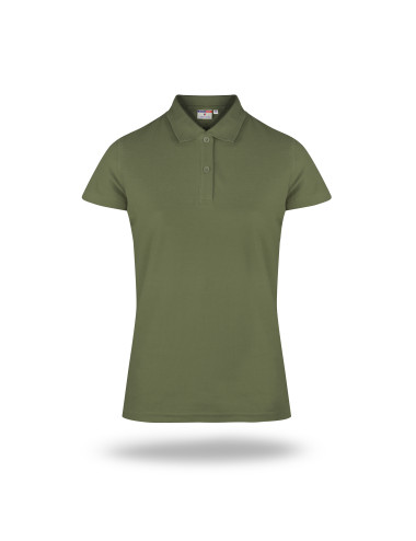 Damen-Poloshirt aus Baumwolle in Khaki von Promostars