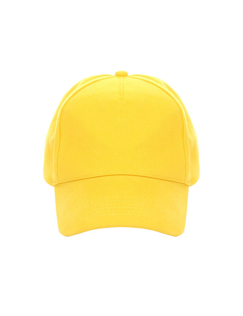 CZAPKA M COMFORT YELLOW with 5 panels under the logo.