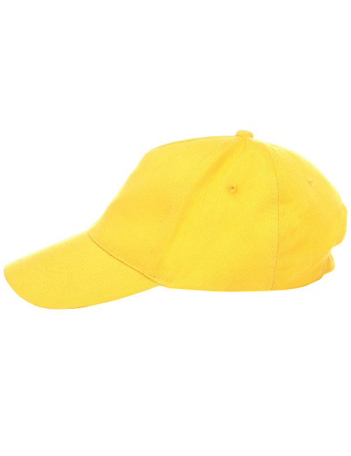 CZAPKA M COMFORT YELLOW with 5 panels under the logo.