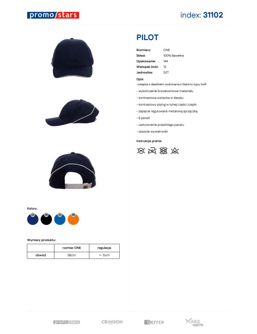Herren-Cap Promostars Pilot Marineblau