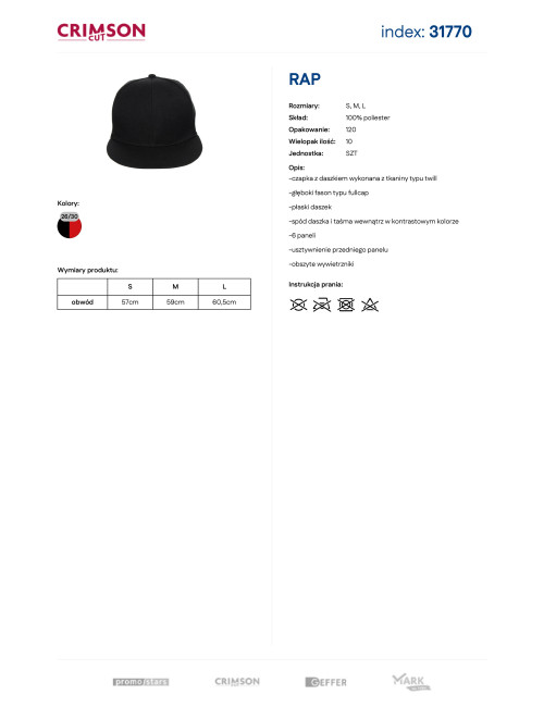 Men's Promostars RAP Cap Black/Red