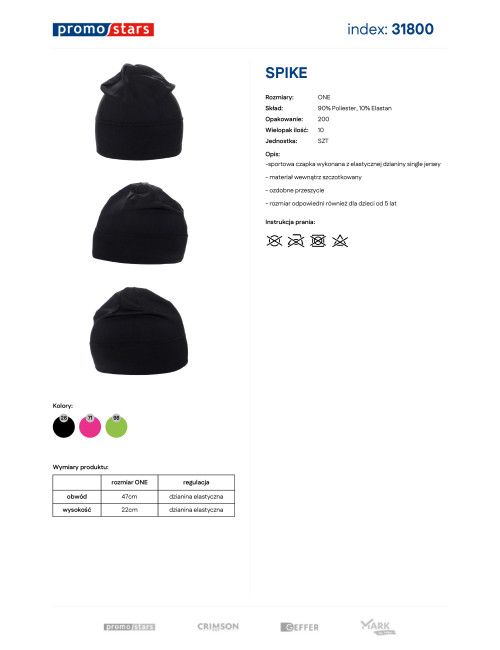 Promostars Spike Men's Black Cap