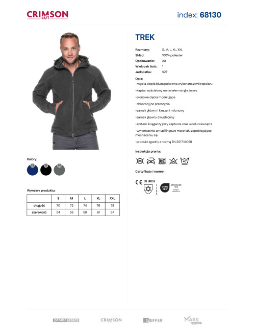 Men`s trek sweatshirt gray Crimson CUT