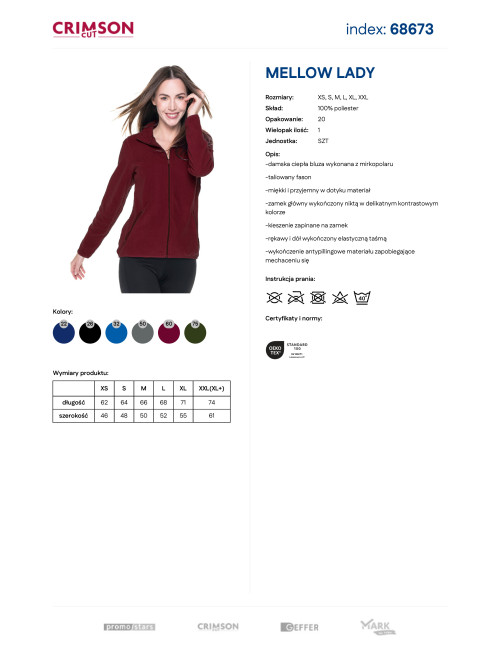 Bluza dziecięca mellow lady czerwone wino Crimson CUT