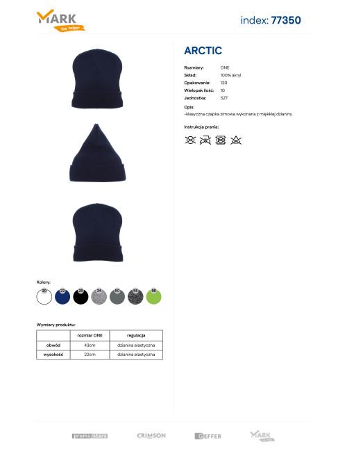 Men`s Arctic cap, navy blue MARK the helper