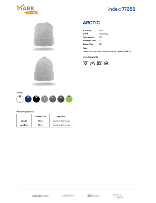 Men`s arctic hat, light gray melange MARK the helper
