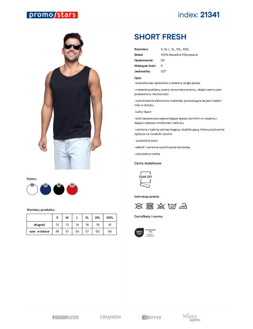 Koszulka męska short fresh czarny Promostars