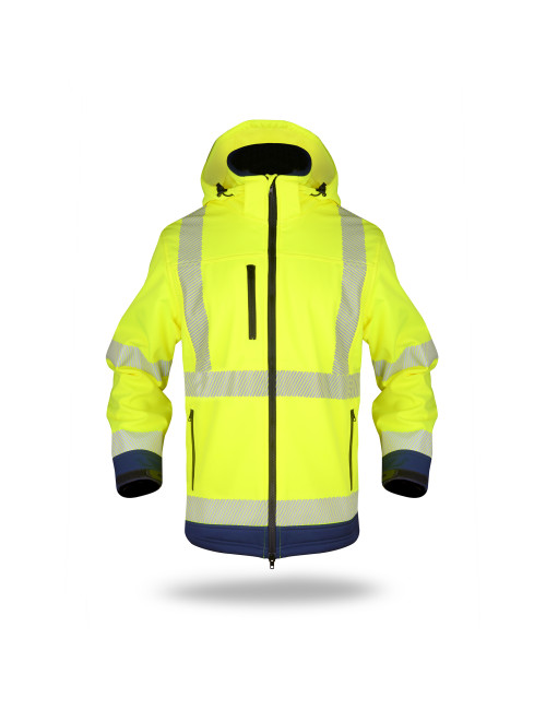 Herrenjacke Promostars Softshell Hi-Vis Print Gelb