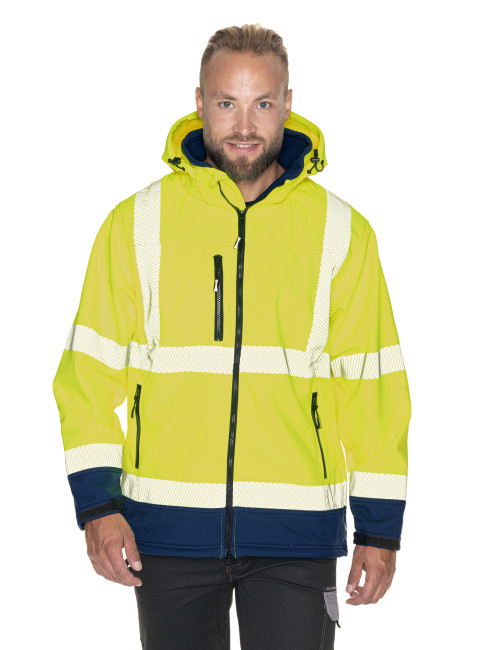 Herrenjacke Promostars Softshell Hi-Vis Print Gelb