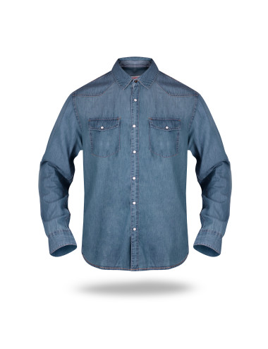 Koszula męska Promostars Western niebieski jeans - P&M