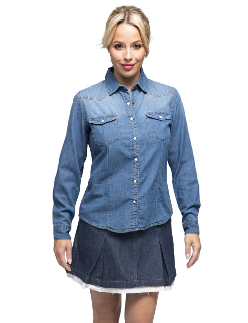 Ladies` western shirt, blue jeans Promostars