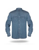 Promostars Western Slim Men's Shirt Blue Denim