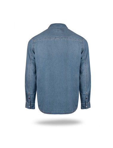 Koszula męska Promostars Western Slim niebieski jeans - P&M