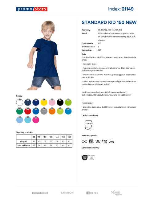 Standard Kid 150 neue marineblaue Promostars
