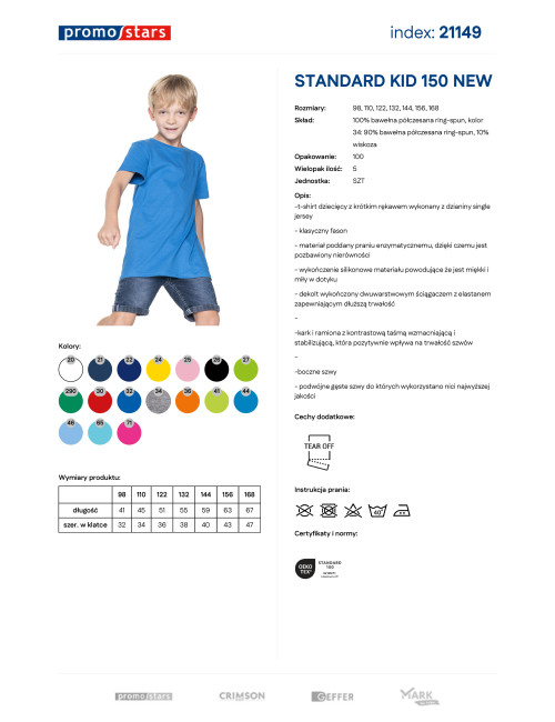 Standard kid 150 new niebieski Promostars