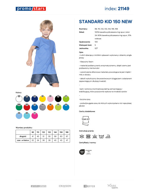 Standard kid 150 new błękitny Promostars