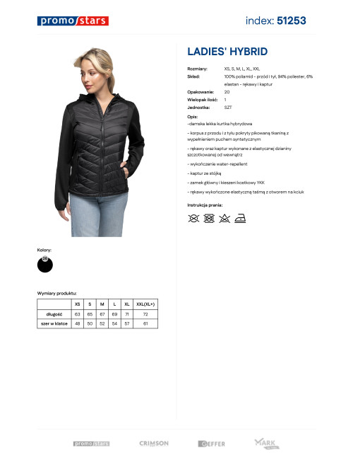 Promostars Ladies' Hybrid Jacket Black