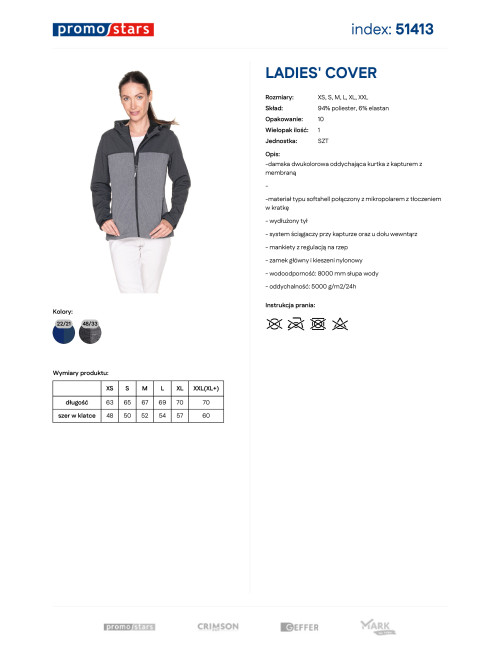 Ladies` cover dark gray melange/gray melange Promostars