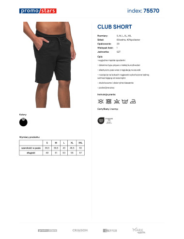 Promostars Club Short Men's Black Shorts