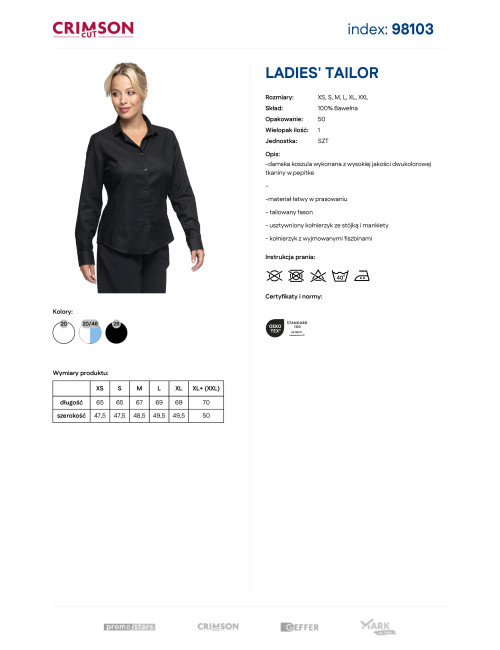 Ladies` tailor black Promostars