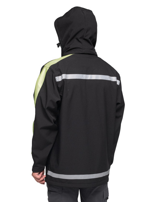 Softshell roboczy Promostars SOFTSHELL BLACK FLUO czarny - P&M
