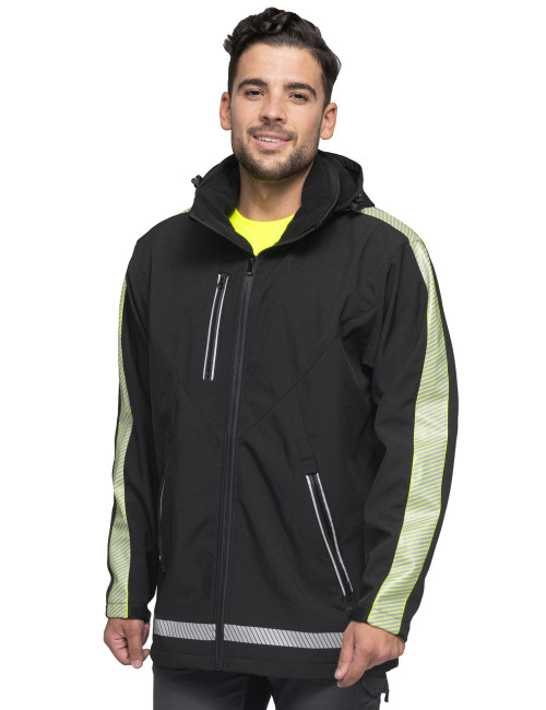 Softshell roboczy Promostars SOFTSHELL BLACK FLUO czarny - P&M