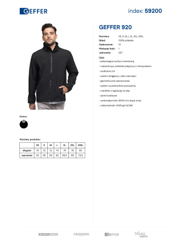 Promostars Geffer 920 Black Softshell Jacket