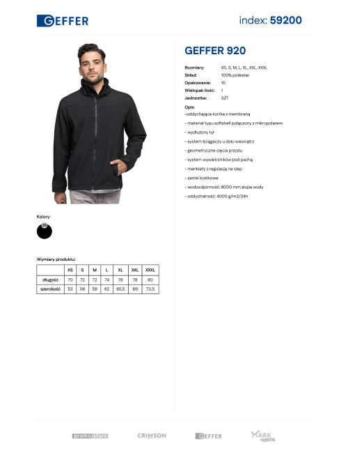Softshelljacke Promostars Geffer 920 schwarz
