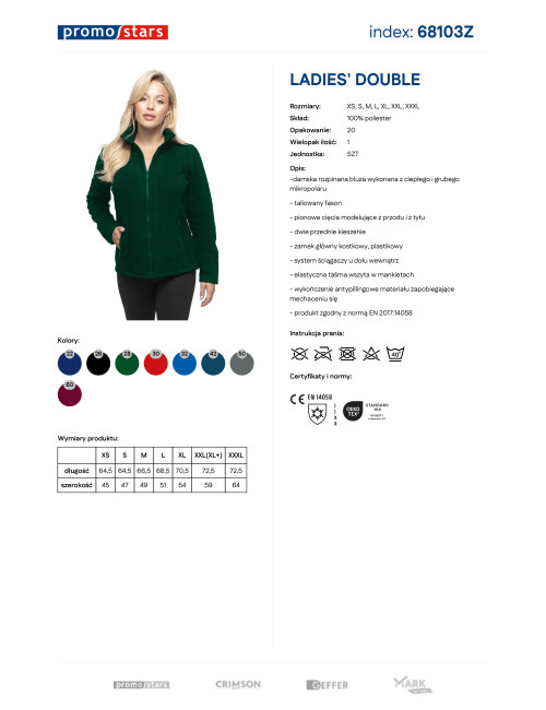 Ladies' double bottle green Promostars