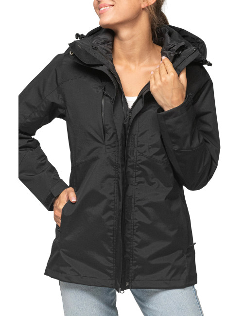 Promostars Ladies' Compact 3-in-1 Jacket Black