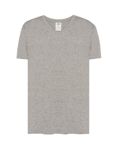 Koszulka męska JHK TSUA PICO Urban V-Neck szary melanż - P&M