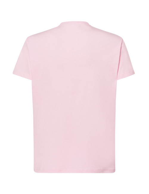 "Koszulka męska JHK TSRA 190 PREMIUM - różowy t-shirt z bawełny, 