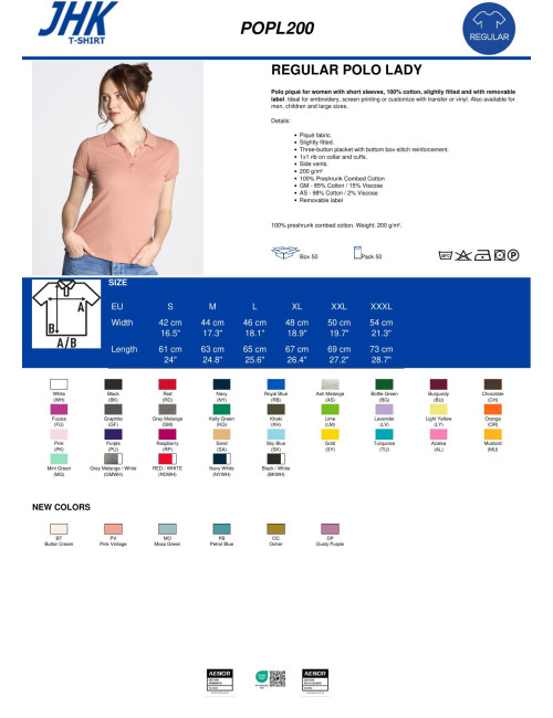 Women`s polo shirts popl 200 royal blue Jhk
